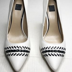 White House Black Market Olivia Whipstitch Leather Heels